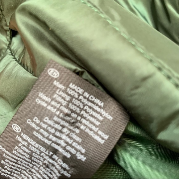 Hobbs green padded coat jacket size uk 10 removable hood - Picture 9 of 15